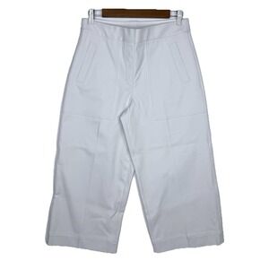 SPANX Cropped Wide Leg in White Pull-on Shaping Pants Size Medium 20479Q